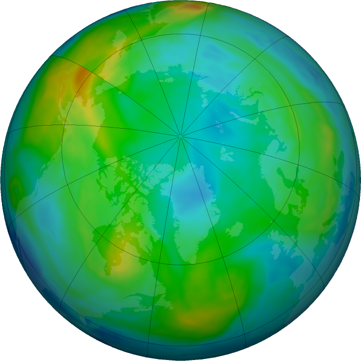 Arctic ozone map for 17 November 2023